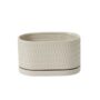 Zelle Planter w/ Saucer 9″ – White